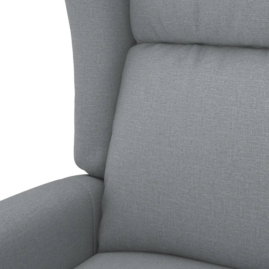 Poltrona Reclinabile Grigio Chiaro in Tessuto cod mxl 6365