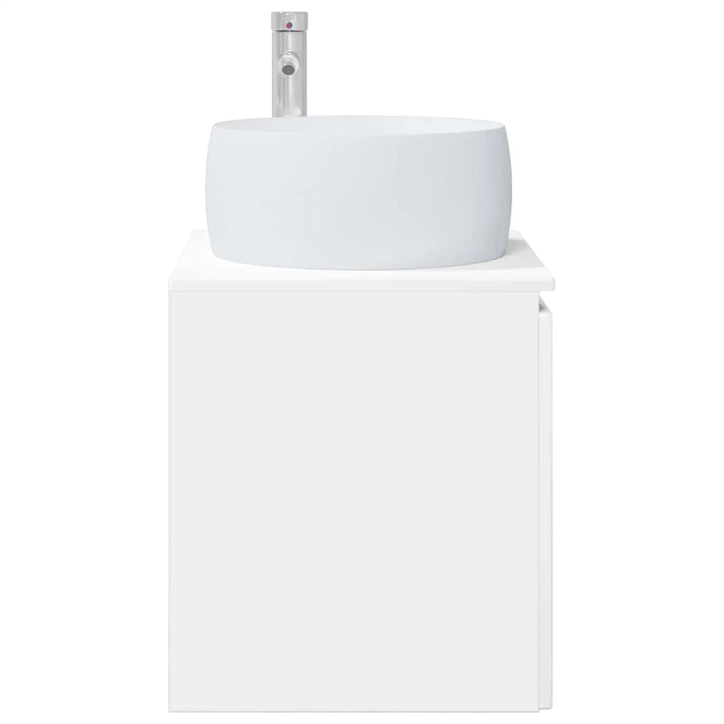 Mobile Lavabo da Parete Bianco Lucido 49,5 x 44,5 x 66 cm 890456