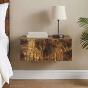 Mobiletto da notte a muro Rovere Fumo 49 x 34,5 x 20 cm 898115