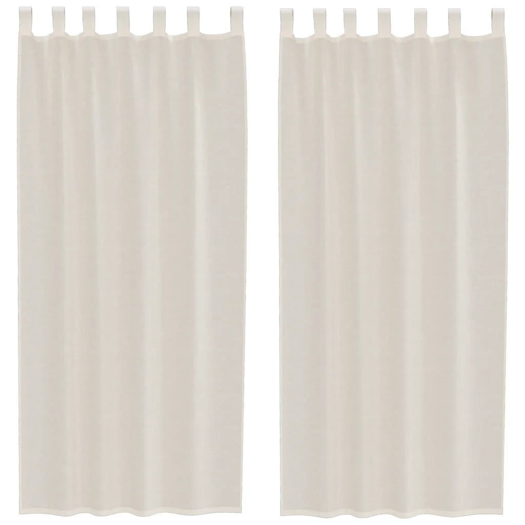 Tende in Voile con Linguetta 2 pz Crema
