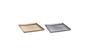 1 Pezzo Vassoio Decorativo in Metallo Quadrato 25 x 25 cm 2 Colori