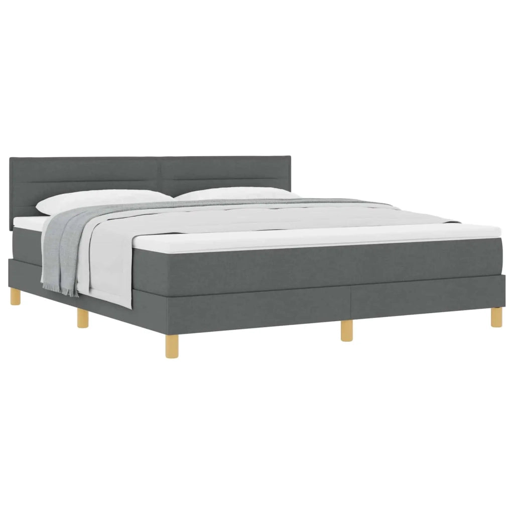 Letto a molle con cuscino Grigio scuro 180 x 200 cm Tessuto 3338861