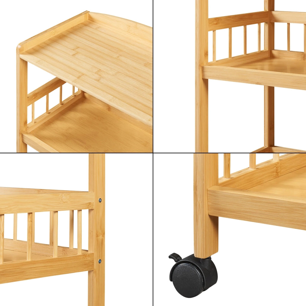 Carrello di servizio in bambù Huddinge unità di stoccaggio per cucina/soggiorno 80 x 53 x 30 cm nero naturale 03_0009225