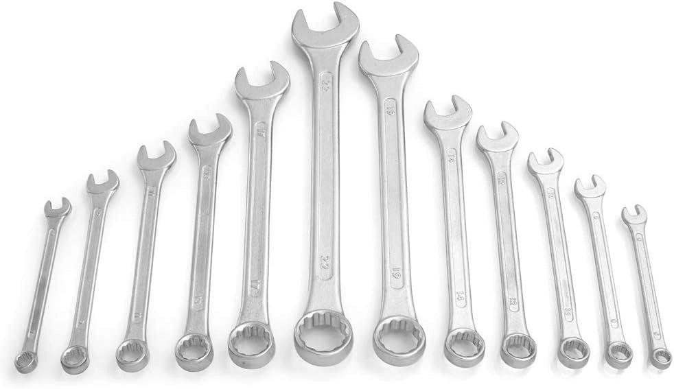 Monzana Set Chiavi Inglesi Combinate 25 pz 6-32mm Cromo Vanadio Chiave a Forchetta Fisse ad Anello
