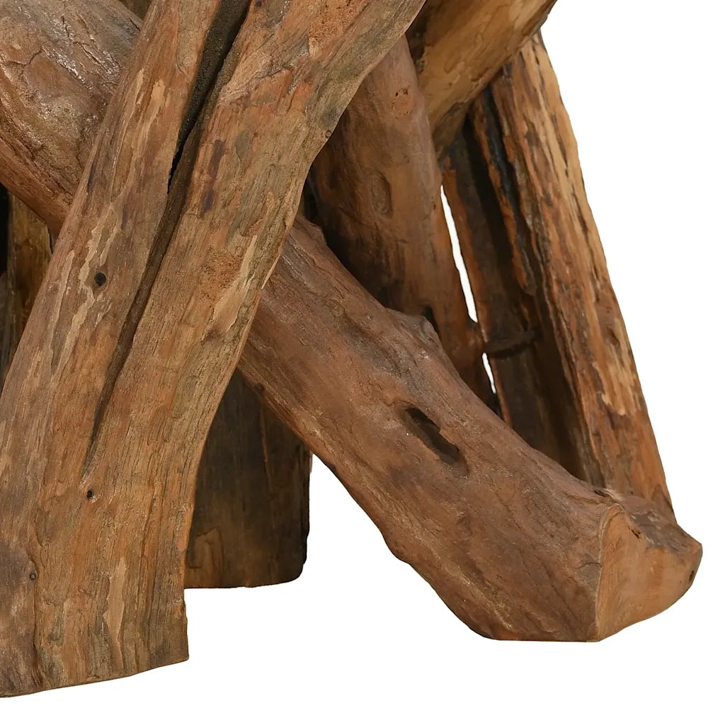 Tavolino da Salotto in Legname Massello di Teak 60 cm 243473