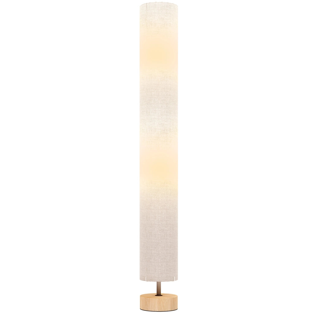 Lampada da terra per soggiorno con paralume in lino ¨C zephmum ¨C grigio 120 cm