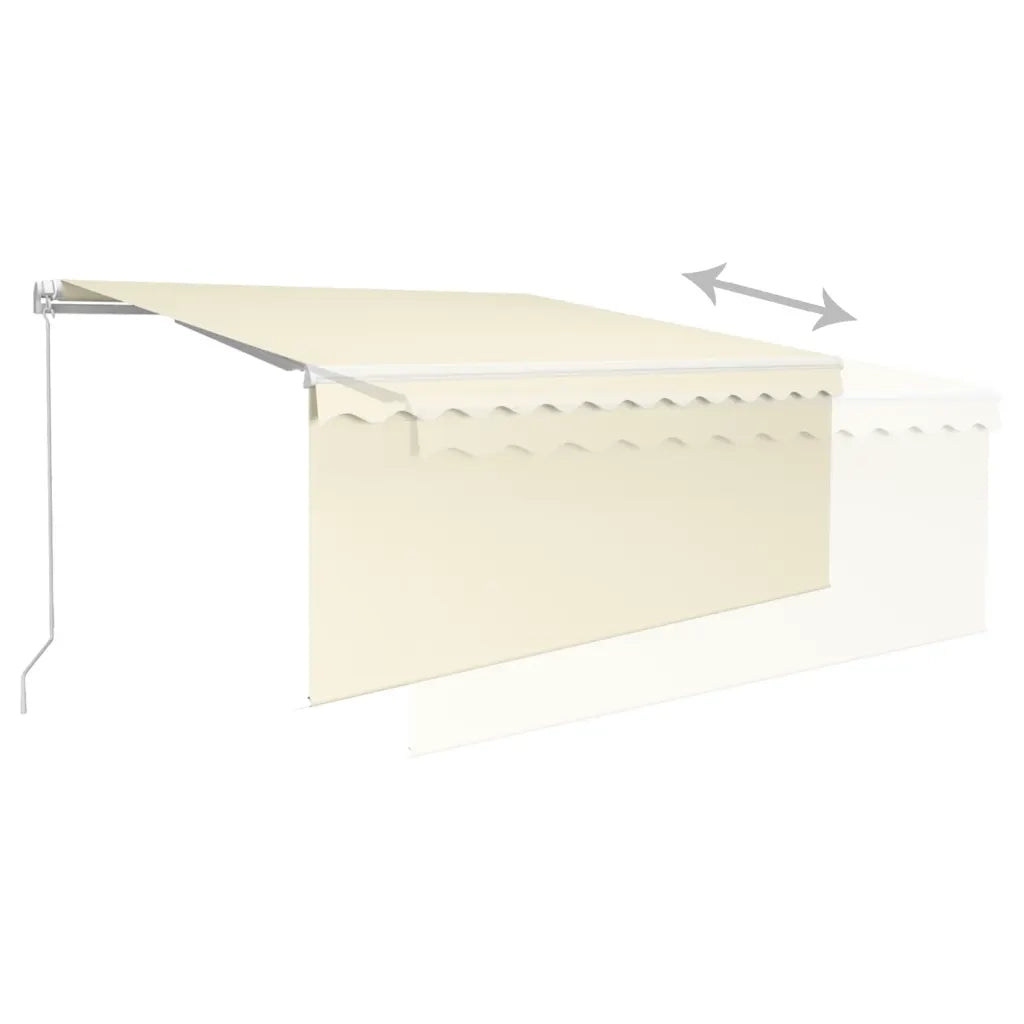 Tenda da Sole Retrattile Manuale con Parasole 3,5x2,5 m Crema 3069277