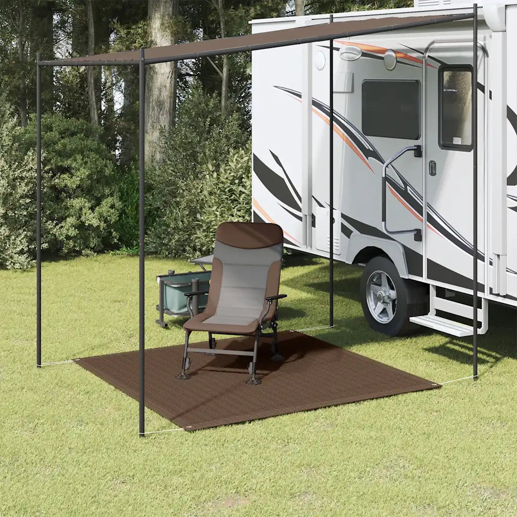 vidaXL Tappeto da Tenda 200x200 cm Marrone