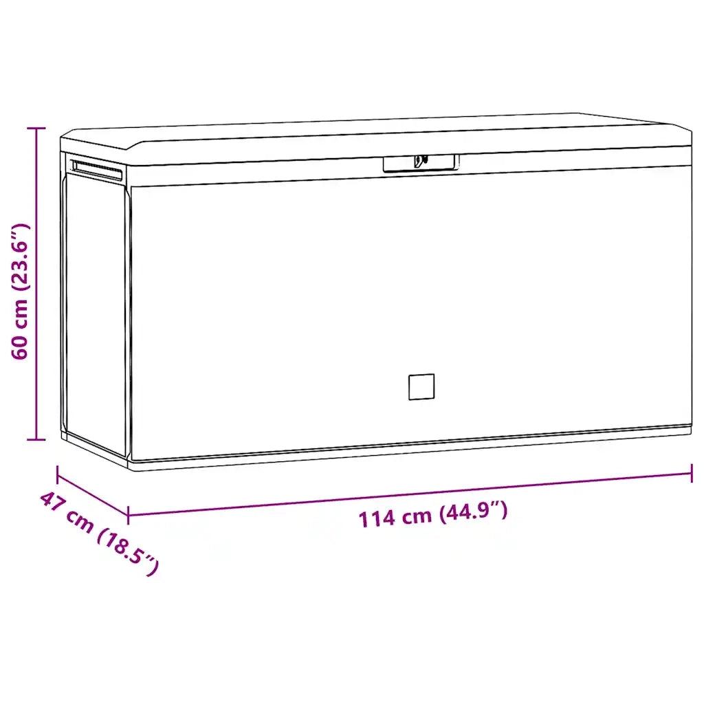 Baule da Giardino Marrone 114x47x60 cm CFW2584435