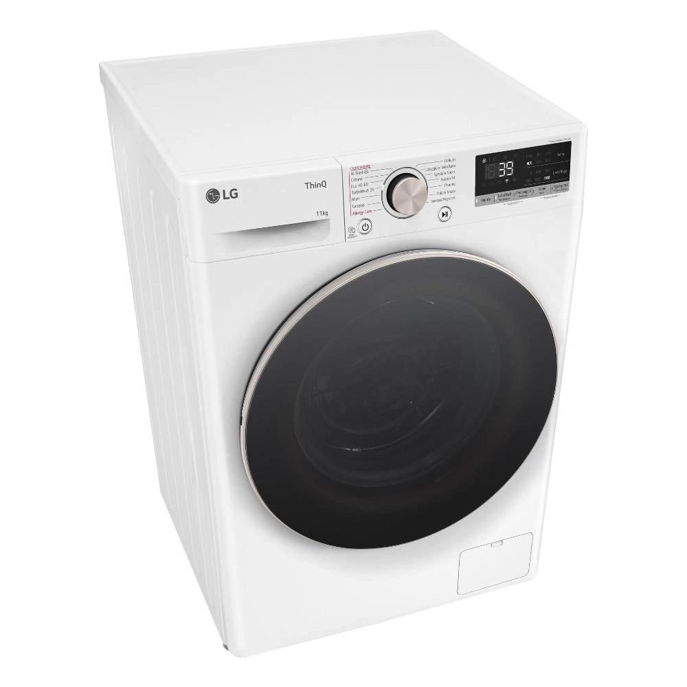 Lavatrice A Carico Frontale Lg AI DD Serie R7 F4R7011TSWG 11 Kg Classe A -10% 1400 Giri (A85xL60xP56,5) ThinQ Alexa Google Assistant