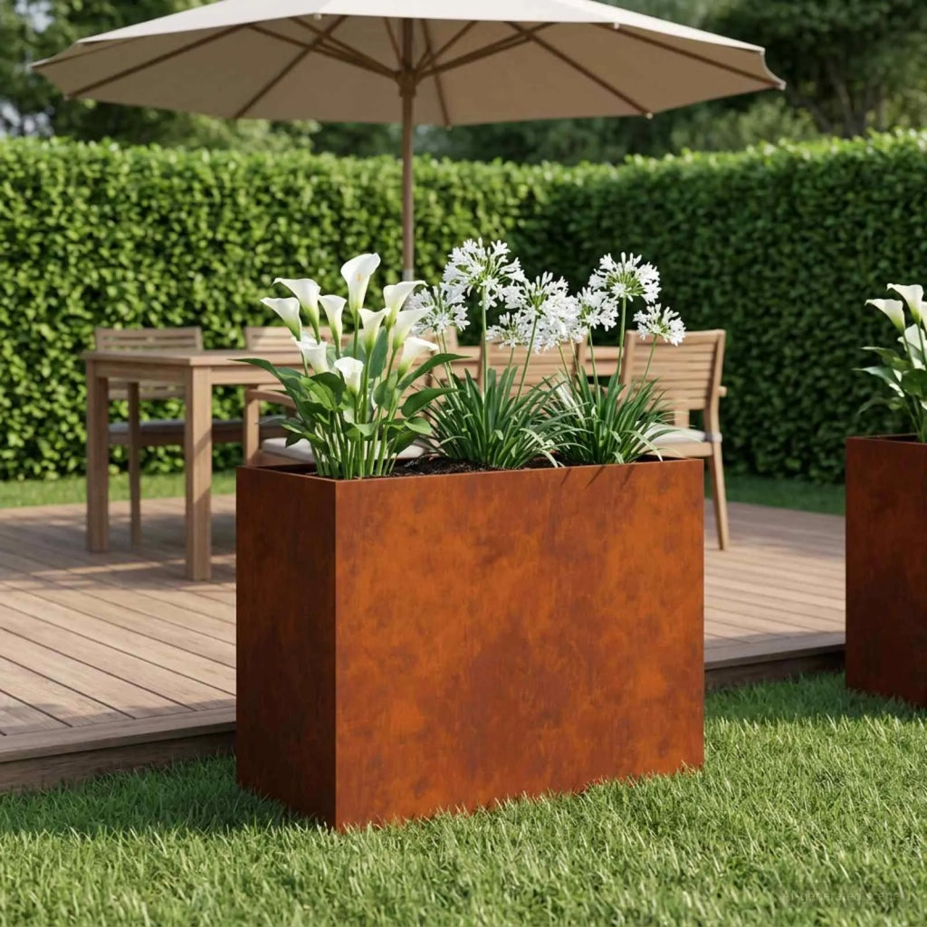 Vaso da giardino Ruggine 60 x 30 x 50 cm Acciaio Corten 8005580