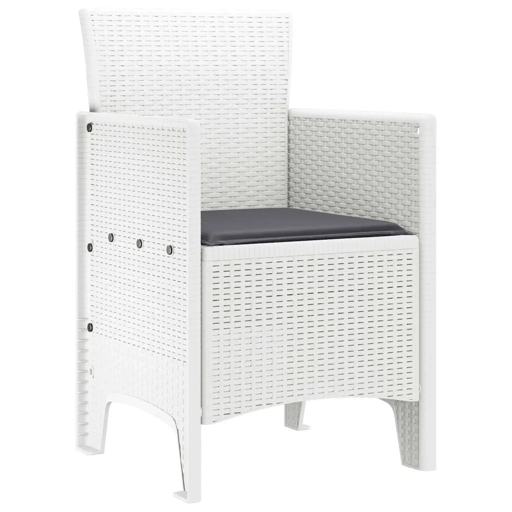 Sedia da Giardino 4 pcs Bianco 53 x 49 x 85 cm Polipropilene 847481