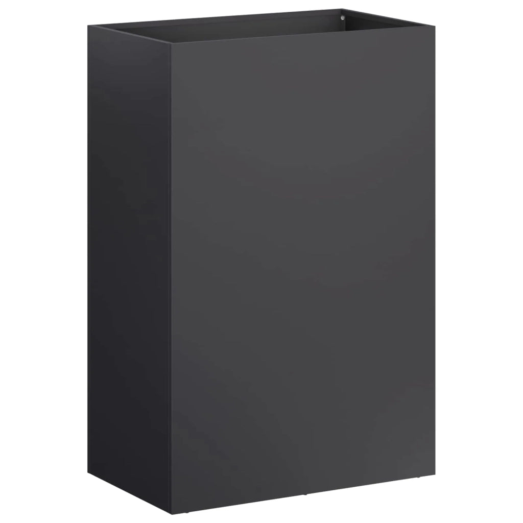 Vaso da giardino Nero 50 x 30 x 75 cm Acciaio laminato a freddo 8005540