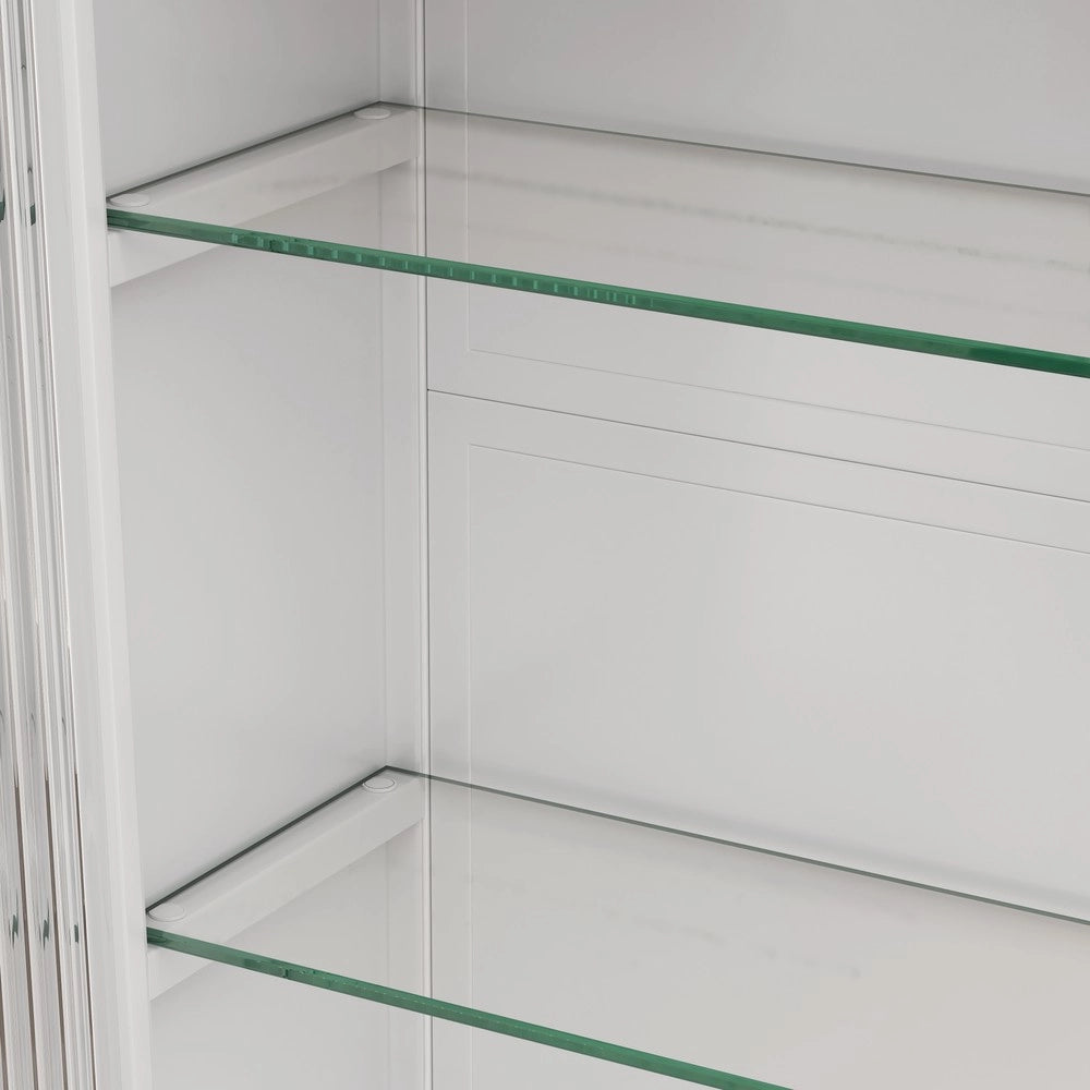 Armadietto a Muro con Ante in Vetro ¨C MINIMAL ¨C Bianco, 3 Ante