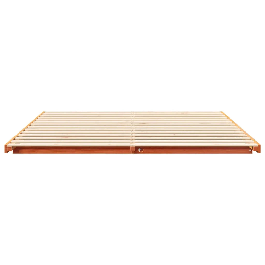 Struttura letto a terra Cera marrone 200 x 220 cm