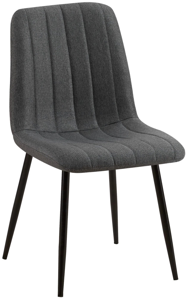 Sedia Dijon in velluto o tessuto Tessuto,grigio scuro