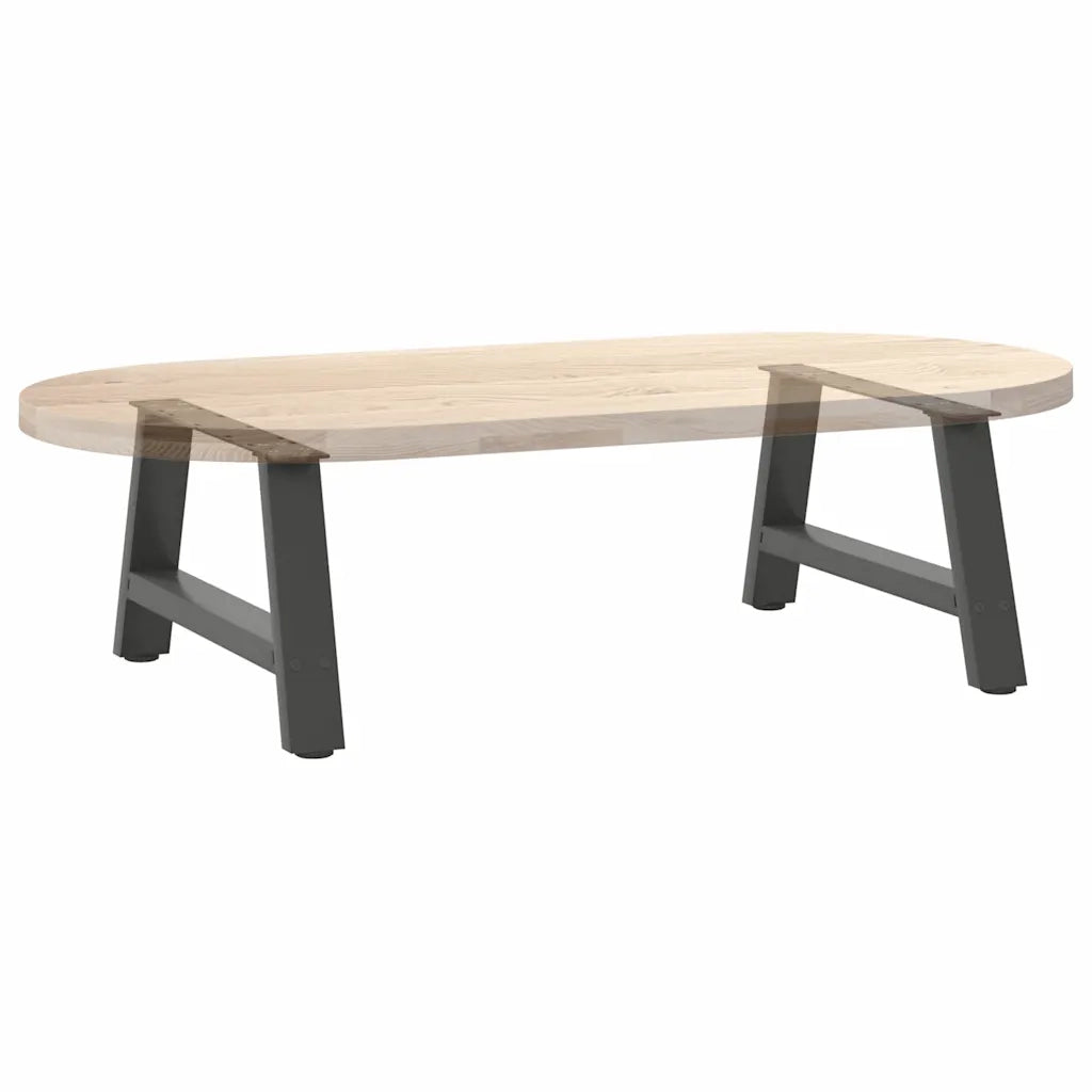 Gambe per Tavolino da Caff¨¨ a Forma di A 2 pz-Set di 2 Gamba per Tavolo Antracite 70x(30-31) cm Acciaio