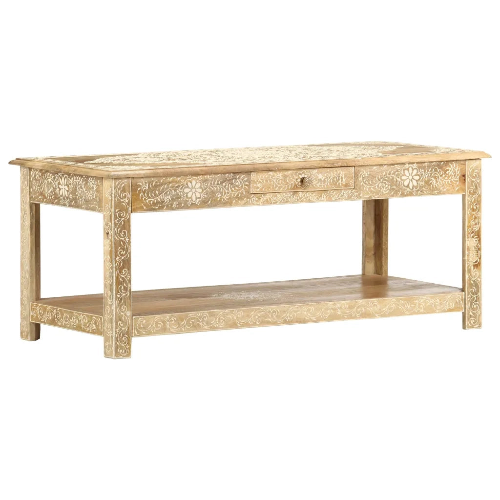 Tavolino da CaffÃ¨ 110x50x45 cm Massello di Mango Dipinto a Mano cod mxl 63398