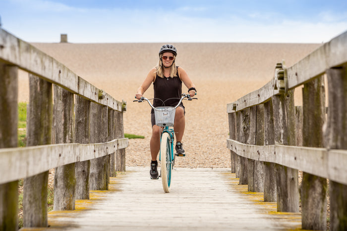 Bicicletta da 26" per Bambini e Ragazzi Telaio Hi-Ten Freni V-Brake Cruise Deluxe Azzurro