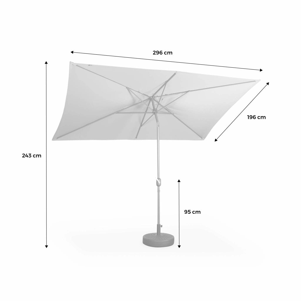 Ombrellone rettangolare, 2x3m, viola