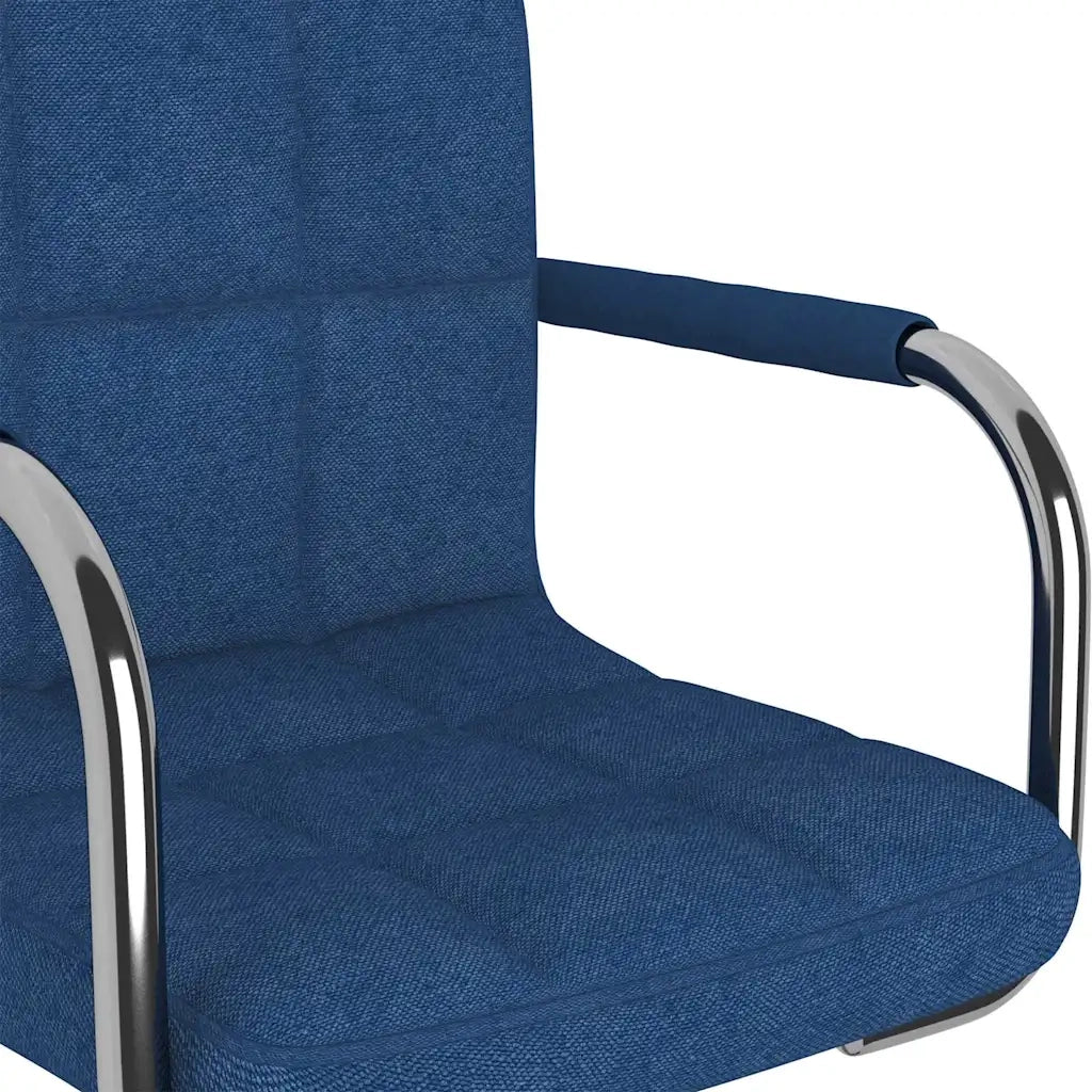 Sedia da Ufficio Girevole Blu in Tessuto 334795