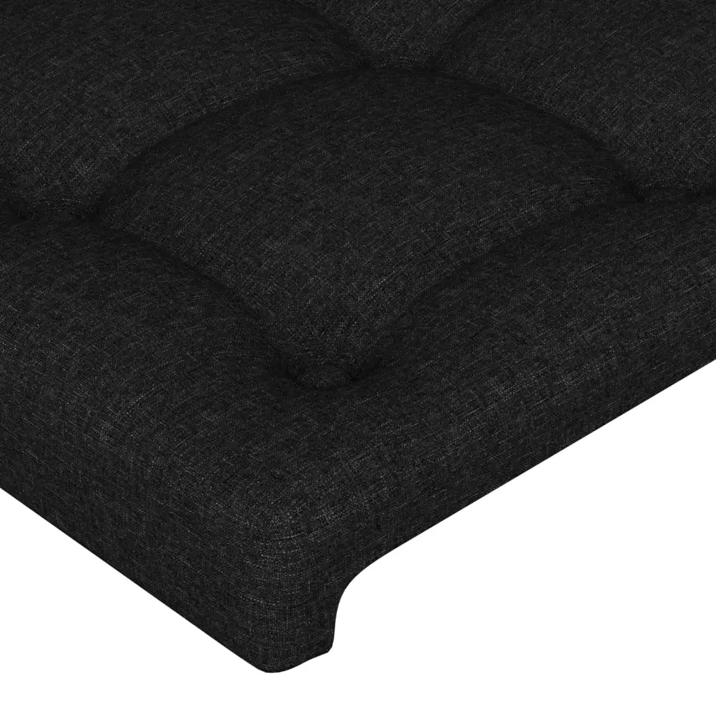 Testiera ad Orecchio-Testata con Orecchie Nera 103x16x78/88 cm in Tessuto 562320