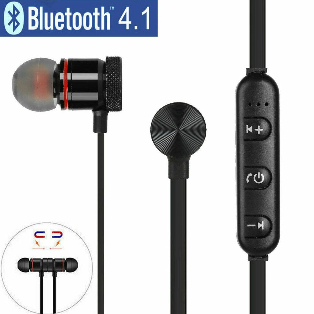 Trade Shop - Auricolari Bluetooth Magnetici Cuffie Sportive Wireless Stereo Xt-6 Fitness -