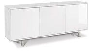 Mobile 3 Ante 177x74x41 cm Ossido Bianco/Bianco Lucido
