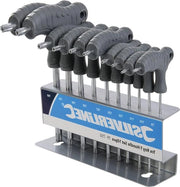 Chiave inglese a manubri incrociati da 10 pezzi dimensioni T9 - T50 - classe professionale