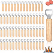 Set di apripetroni in legno per bottiglie di birra da 60 pezzi con maniglia portatile e personalizzabile - Adatto per uso domestico, cucina e bar