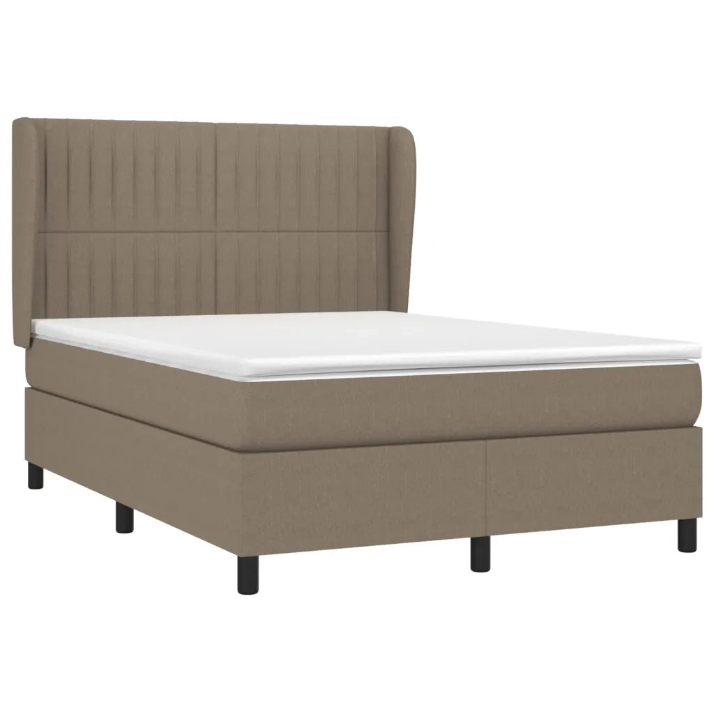 Giroletto a Molle con Materasso Tortora 140x190 cm in Tessuto 3128121
