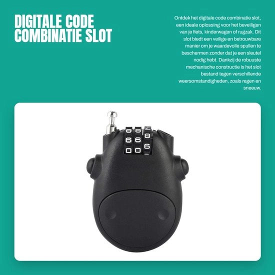 Codice a Cifre Digitale 3 Posizioni - Flessibile - Impermeabile - Resistente agli Urti - Combinazione Personale - Chiavelessimo