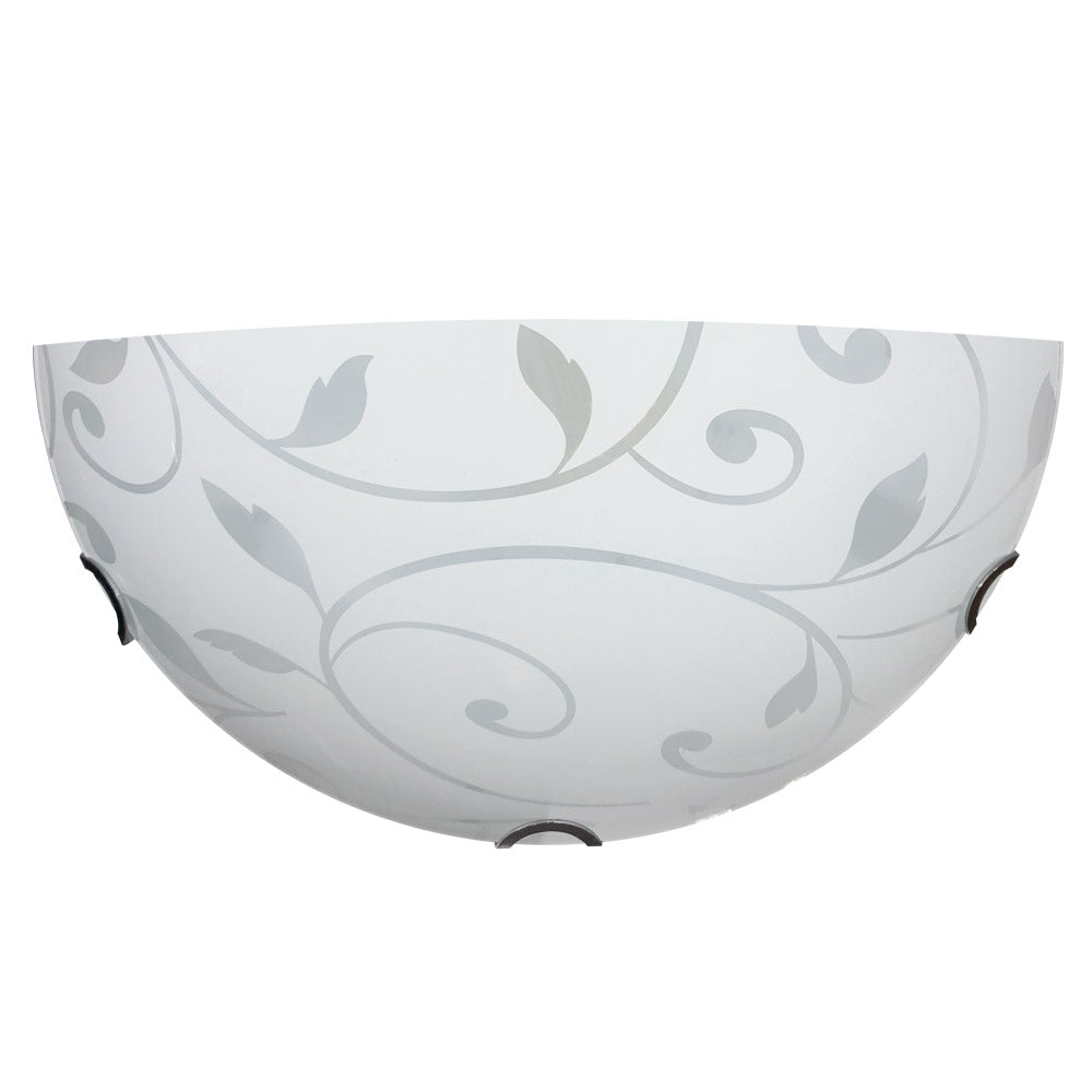 Applique 1xE27 Ganci Cromo Vetro Lastra Bianco E-Energy Lena