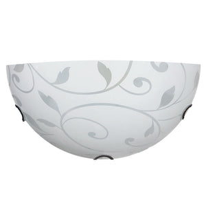 Applique 1xE27 Ganci Cromo Vetro Lastra Bianco E-Energy Lena