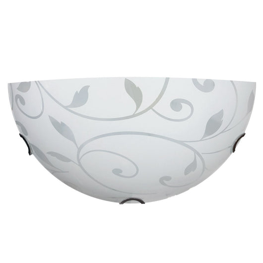 Applique 1xE27 Ganci Cromo Vetro Lastra Bianco E-Energy Lena