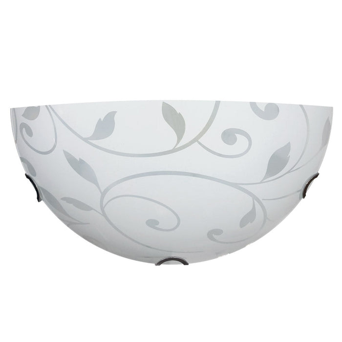 Applique 1xE27 Ganci Cromo Vetro Lastra Bianco E-Energy Lena