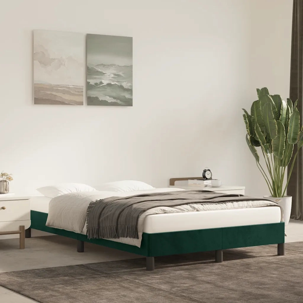 Giroletto senza Materasso Verde Scuro 120x190 cm Velluto