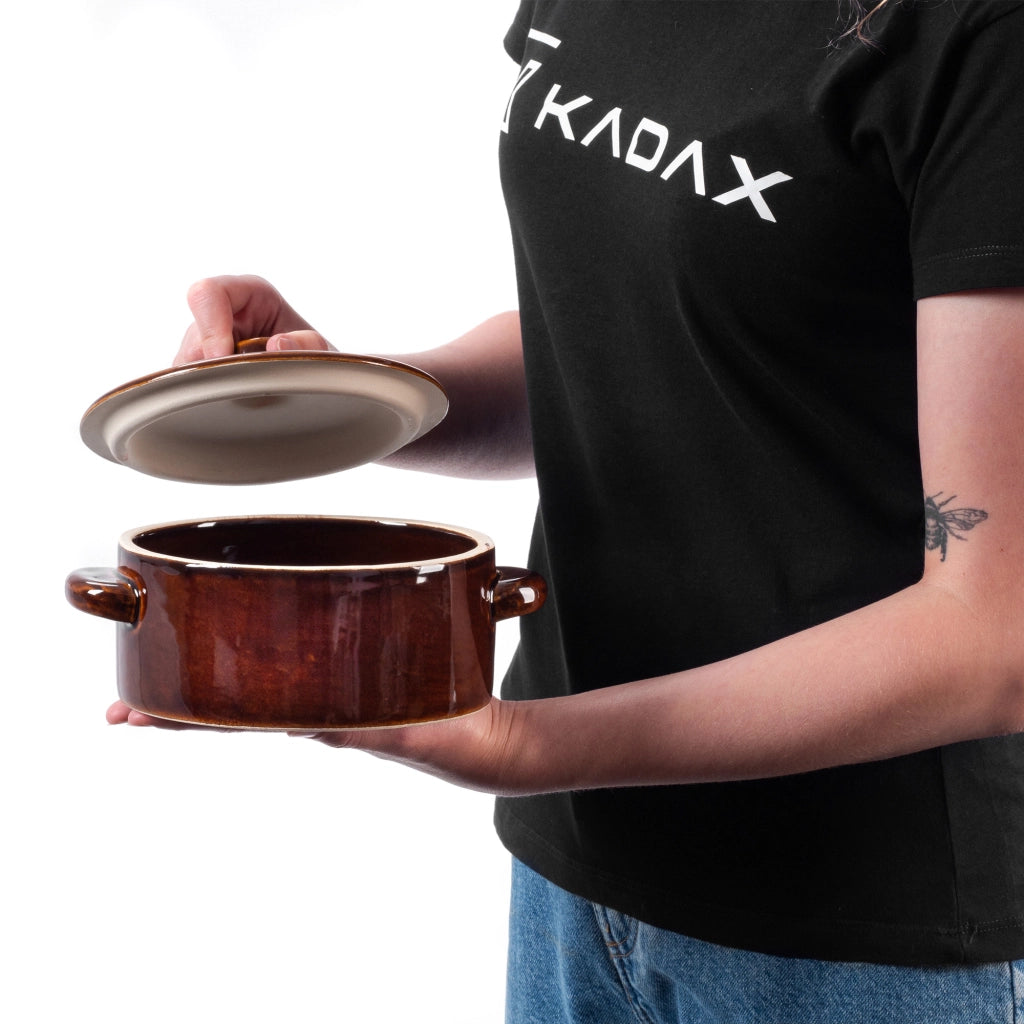 Pentola KADAX per sottaceti: cavolo, cetrioli, strutto, in gres, 1 litro, barile in gres