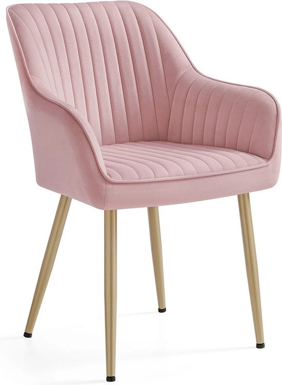 Sedia da soggiorno con braccioli - Sedia in velluto - Design elegante - Progettata per il comfort - 60 x 62,5 x 85 cm
