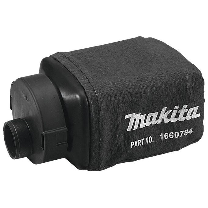 Makita 135222-4 Sacchetto Raccoglipolvere in Stoffa con Adattatore per Levigatrice BO4556 BO4565 BO4566 colore Nero