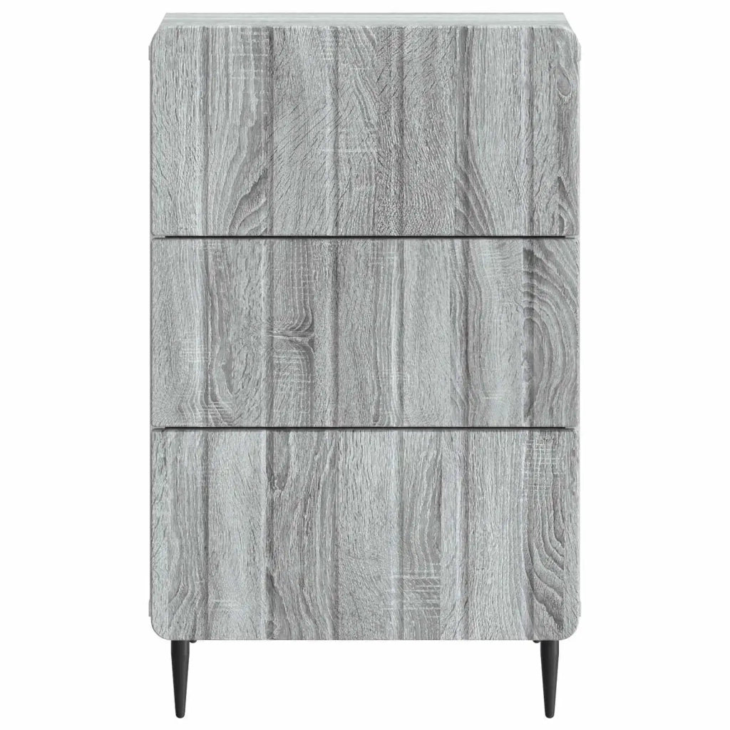 Comodino | Armadio da Notte | Mobiletto da notte con cassetto Grigio Sonoma 43x 41 x 68 cm