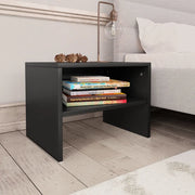 Comodini 2 pz-Set di 2 Tavolino da notte Neri 40x30x30 cm in Legno Multistrato