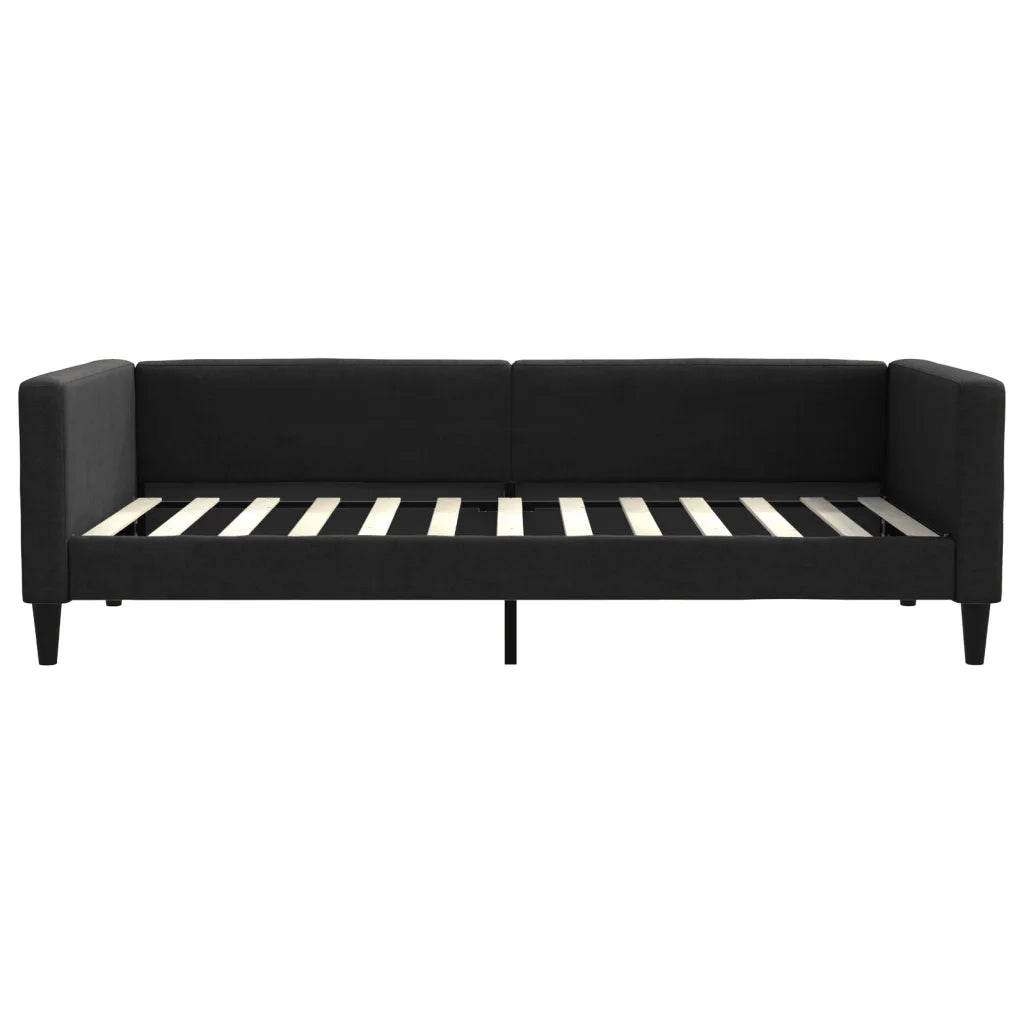 Letto singolo | Letto per adulti | Letto da Giorno Nero 100x200 cm in Tessuto