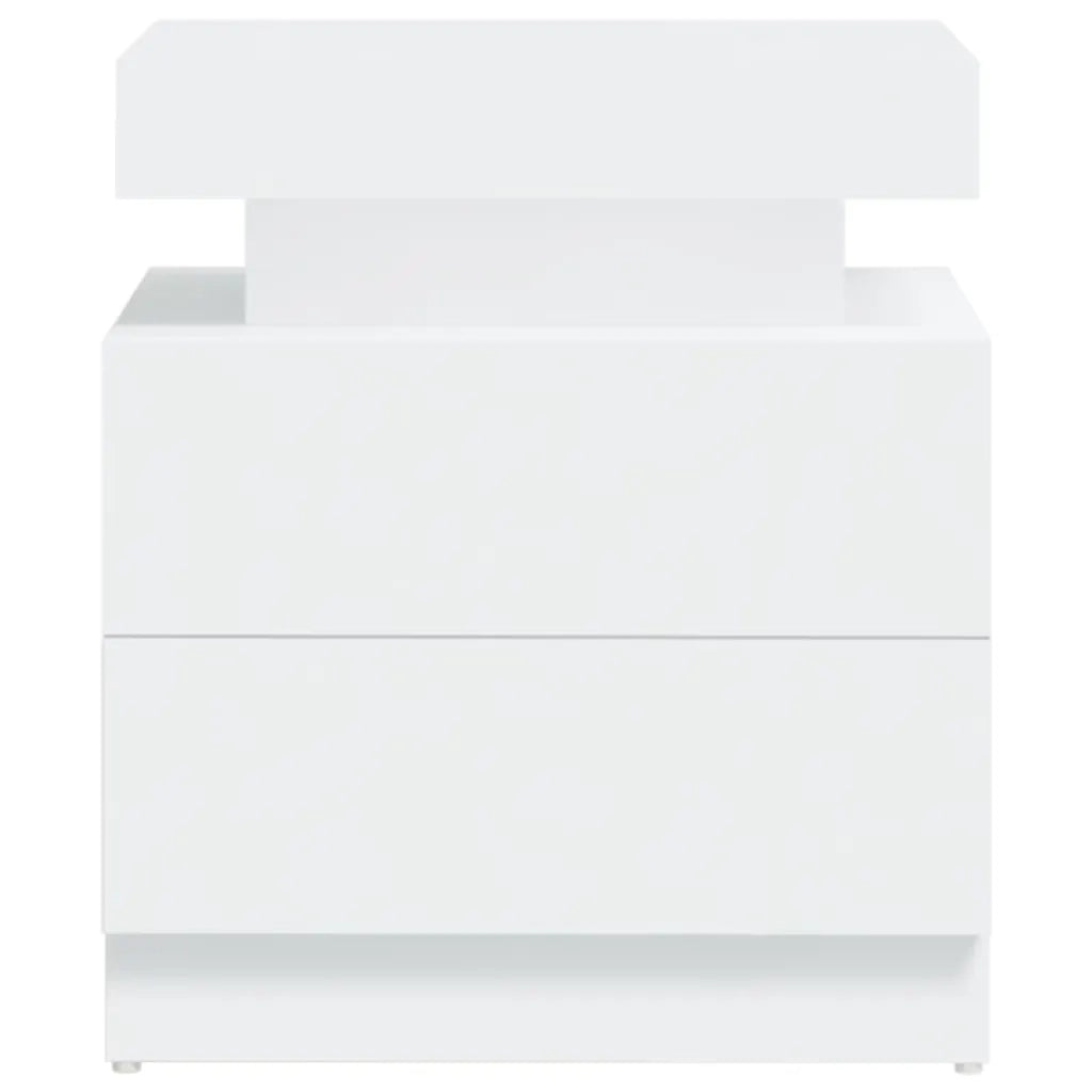 Comodino Bianco 45x35x52 cm in Legno Multistrato 326849