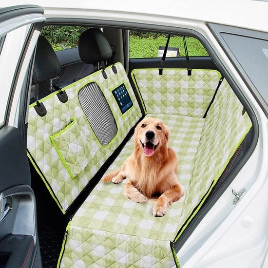 Cuscino per cane per sedile posteriore, copertura per auto per cani, impermeabile, antiscivolo, cintura di sicurezza, per auto