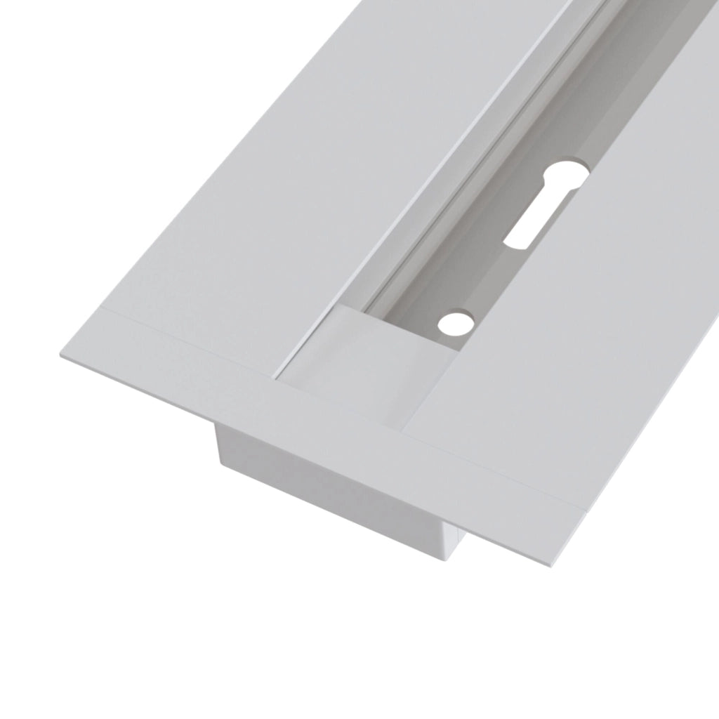 Binario per Faretti da Incasso 2m in Alluminio per Sistema Illuminazione Binario Monofase Bianco