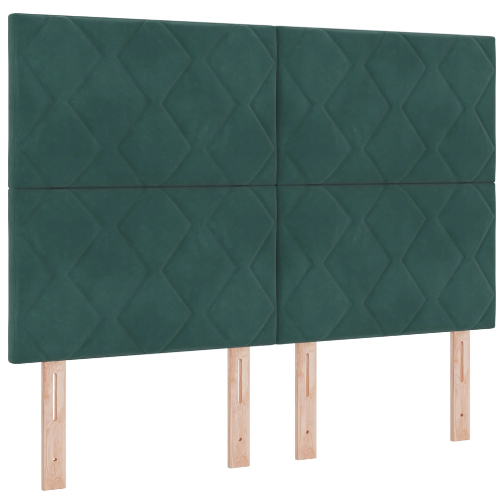 Struttura del letto  Verde Scuro 140x190 cm Velluto