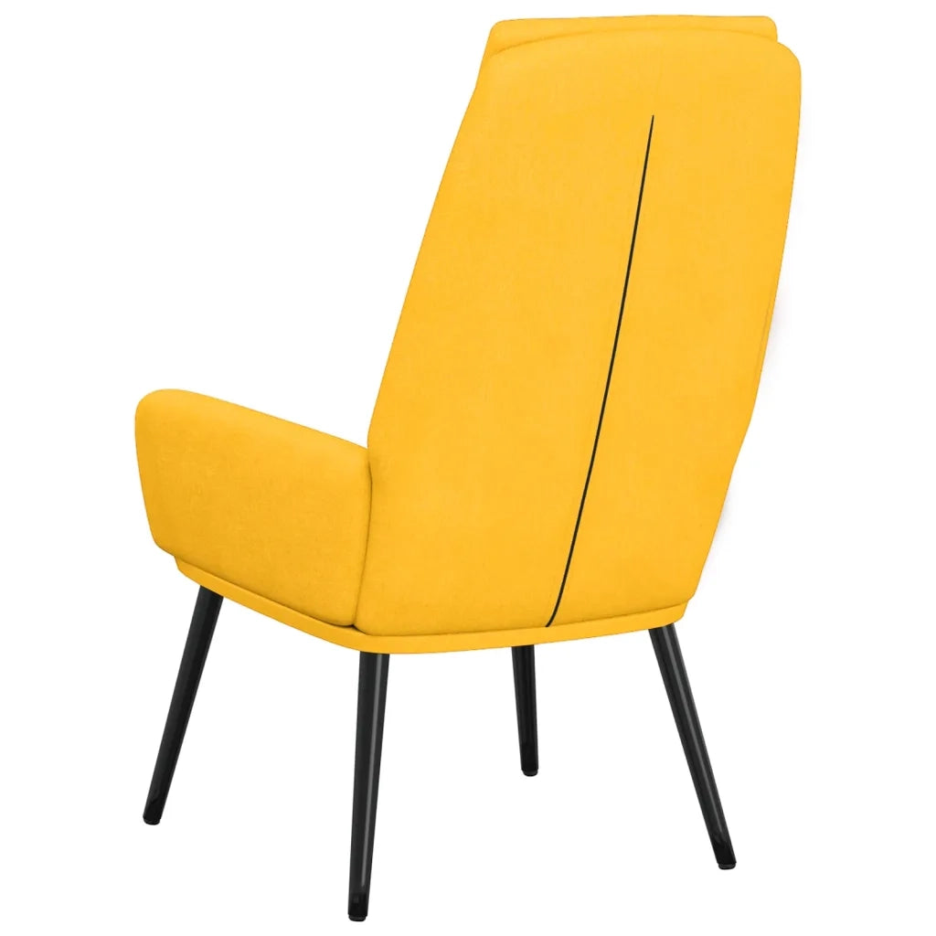 Poltrona Relax | Sedia Relax Giallo Senape in Tessuto