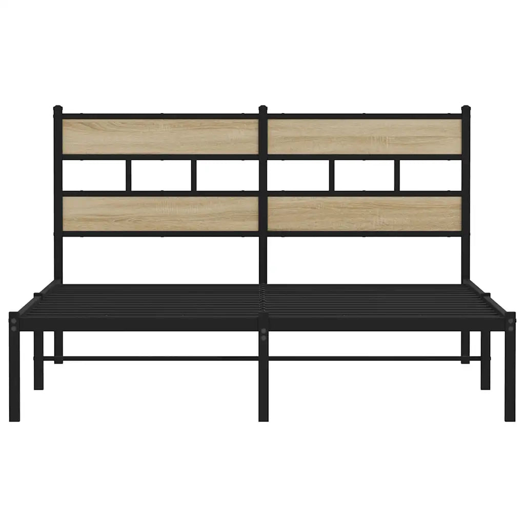 Giroletto senza Materaso in Metallo Rovere Sonoma 140x190 cm