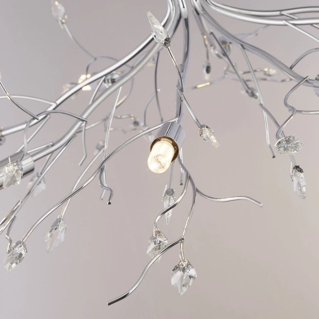 Astbury 8Lt Pendant - Metallo cromato e vetro acidato